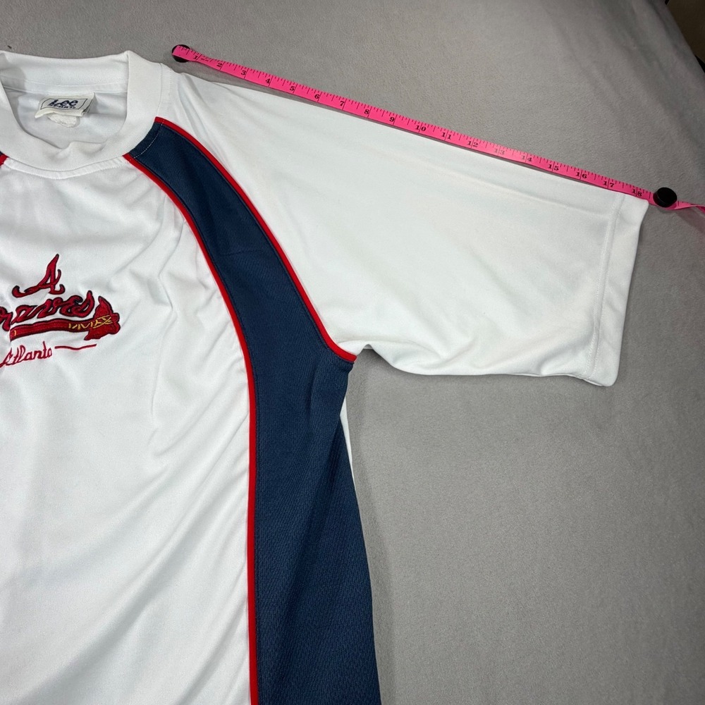 Atlanta Braves Lee Sport T Shirt Mens XL White MLB Baseball Jersey Style - Picture 5 of 8